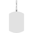 Sterling Silver Engravable Dog Tag Charm/Pendant