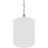 Sterling Silver Engravable Dog Tag Charm/Pendant