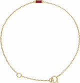 14K Yellow Gold Natural Ruby 6 1/2-7 1/2" Bracelet