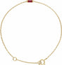 14K Yellow Gold Natural Ruby 6 1/2-7 1/2" Bracelet