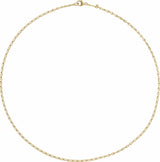 14K Yellow Gold 2 mm Figure 8 16" Chain