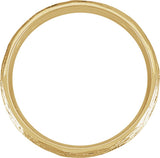 10K Yellow Gold 5 mm Tree Bark-Inspired Comfort-Fit Flat Band Size 8.5