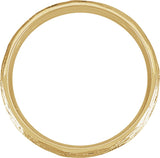 10K Yellow 5 mm Tree Bark-Inspired Comfort-Fit Flat Band Size 10.5