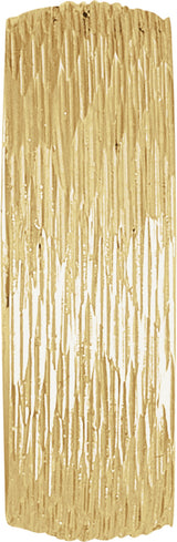 14K Yellow Gold 7 mm Tree Bark-Inspired Comfort-Fit Flat Band Size 9.5