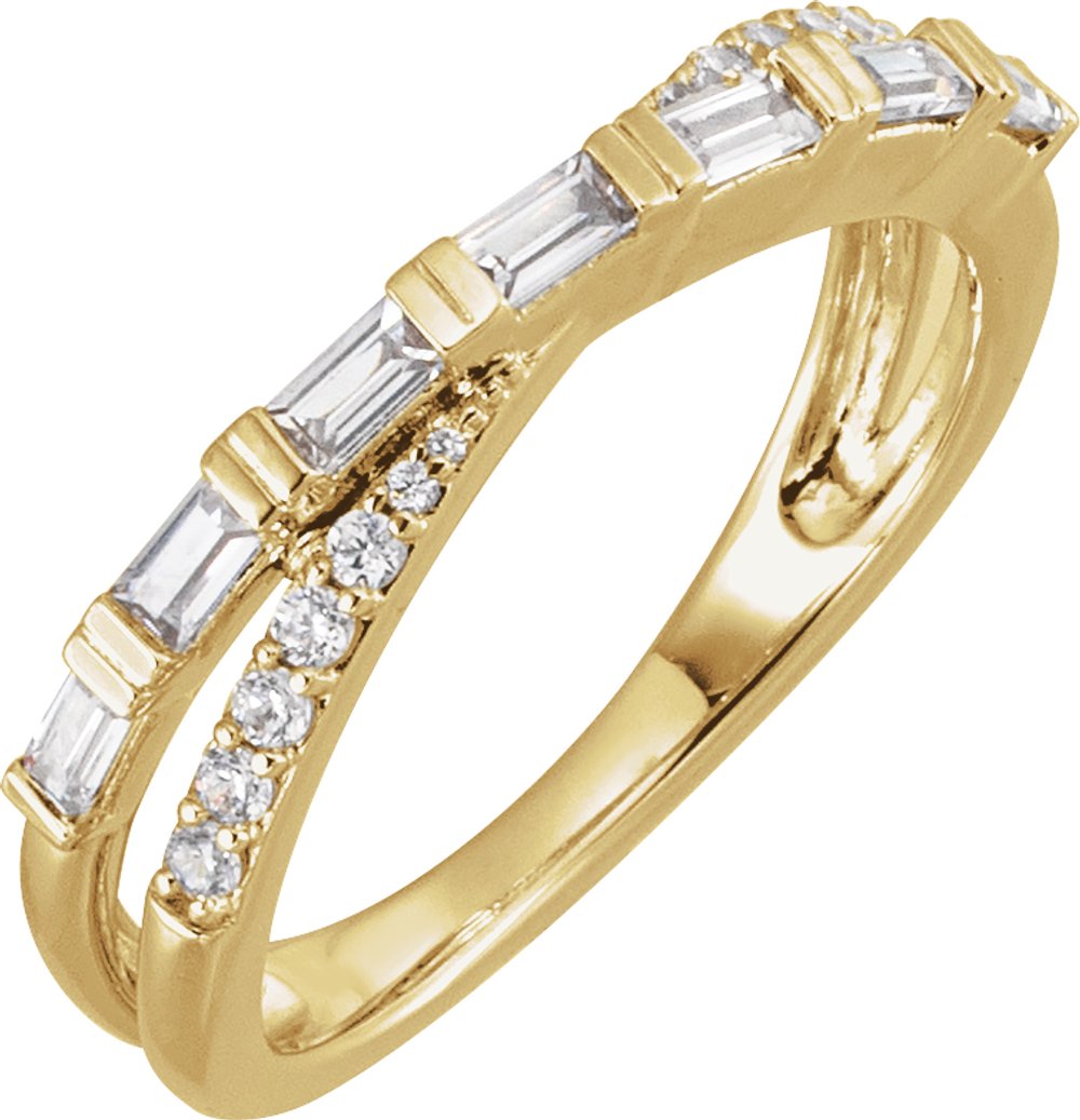 14K Yellow Gold 3/8 CTW Lab-Grown Diamond Ring