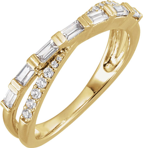 14K Yellow Gold 3/8 CTW Lab-Grown Diamond Ring