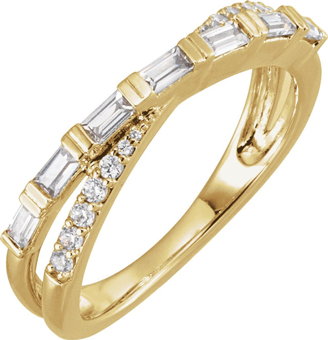 14K Yellow Gold 3/8 CTW Lab-Grown Diamond Ring