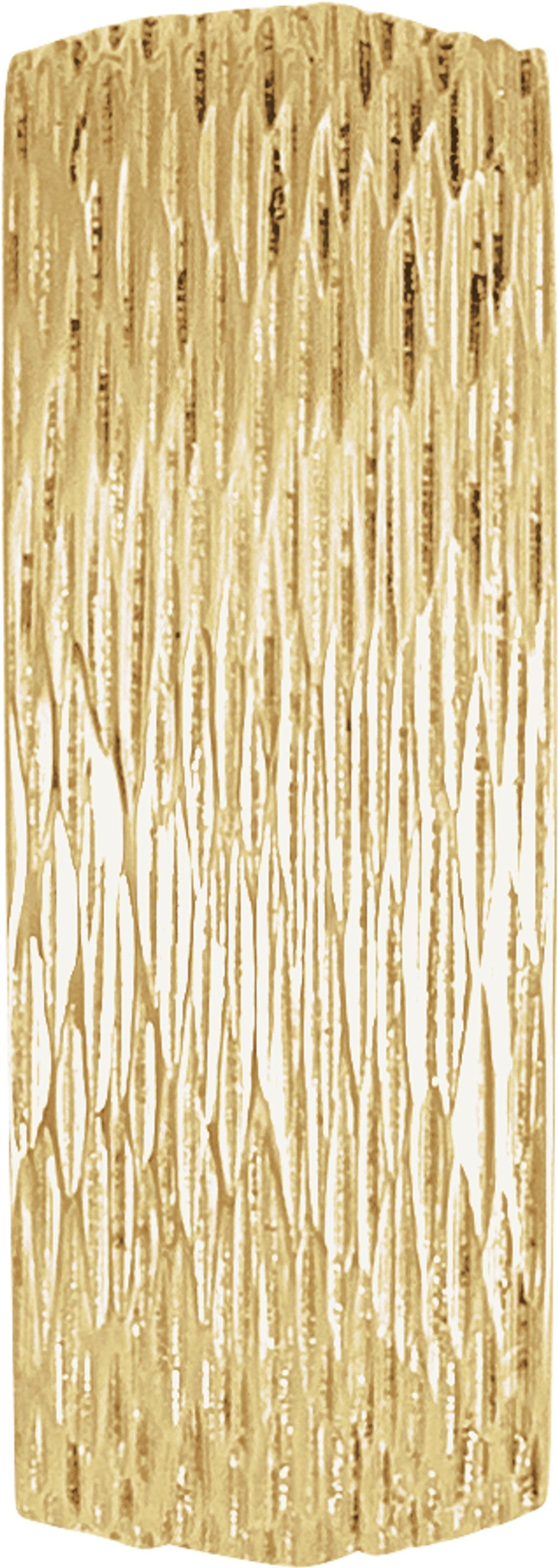 14K Yellow Gold 8 mm Tree Bark-Inspired Comfort-Fit Flat Band Size 10.5