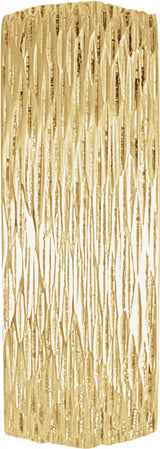 14K Yellow Gold 8 mm Tree Bark-Inspired Comfort-Fit Flat Band Size 10.5