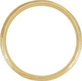 14K Yellow Gold 8 mm Tree Bark-Inspired Comfort-Fit Flat Band Size 10.5