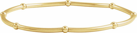 14K Yellow Gold-Filled Elastic Bead 6 3/4" Bracelet