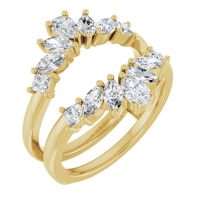 14K Yellow Gold 1 1/5 CTW Lab-Grown Diamond Ring Guard