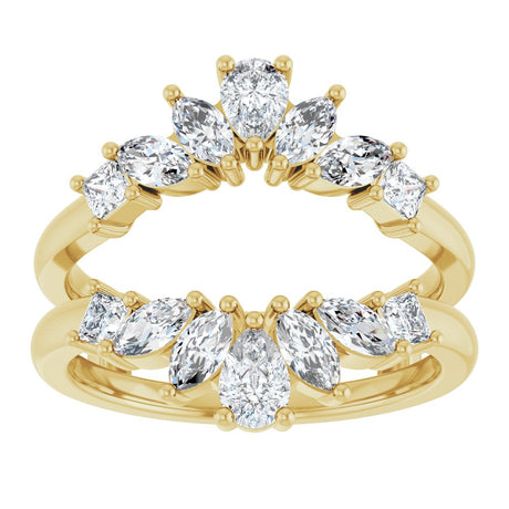 14K Yellow Gold 1 1/5 CTW Lab-Grown Diamond Ring Guard