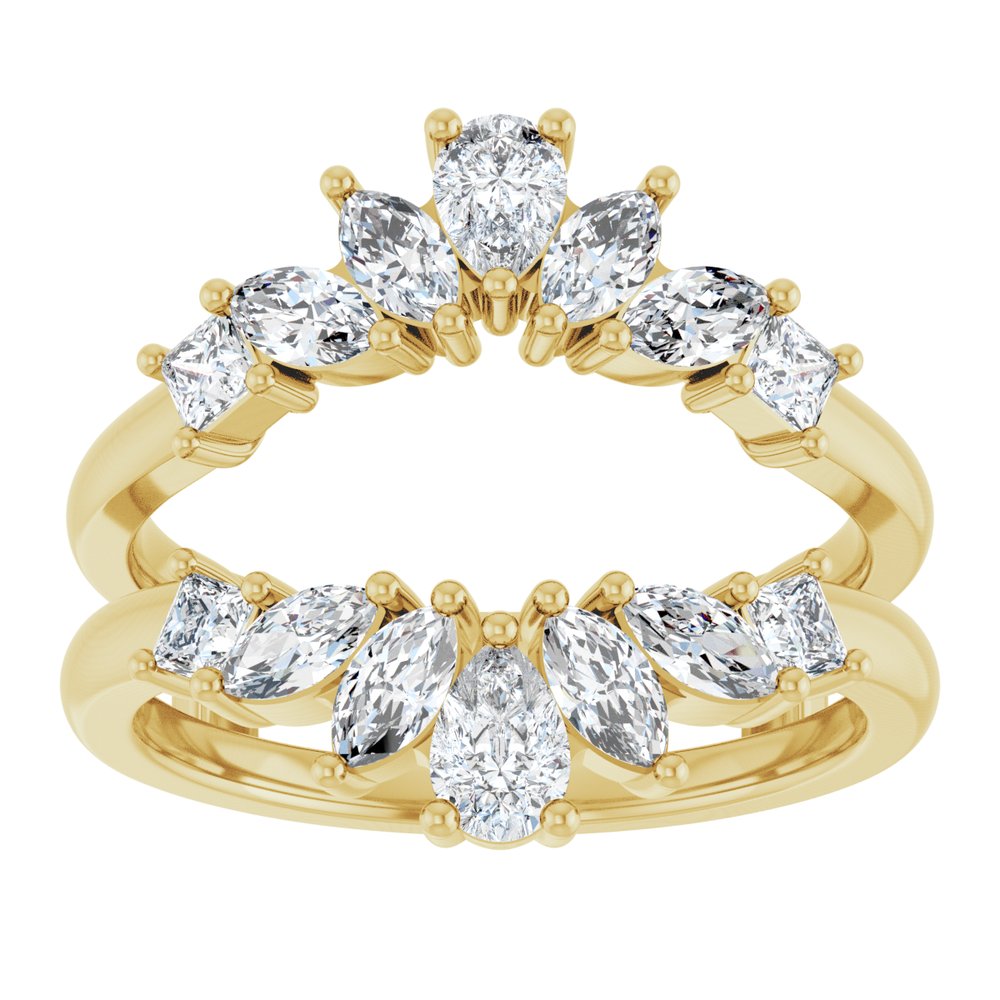 14K Yellow Gold 1 1/5 CTW Lab-Grown Diamond Ring Guard