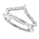 14K White Gold 1/5 CTW Natural Diamond Ring Guard