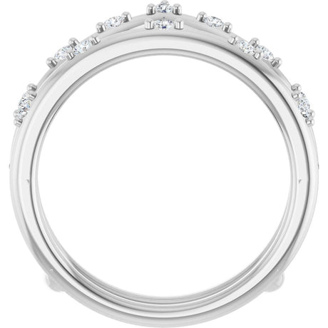 14K White Gold 1/5 CTW Lab-Grown Diamond Ring Guard