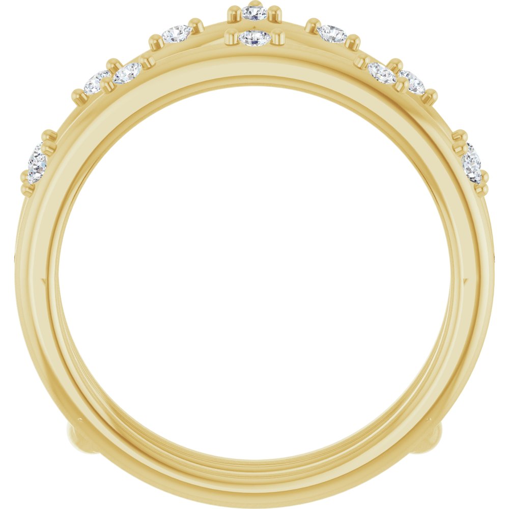 14K Yellow Gold 1/5 CTW Natural Diamond Ring Guard