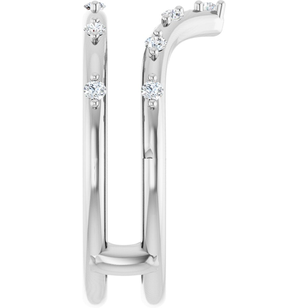 14K White Gold 1/5 CTW Natural Diamond Ring Guard