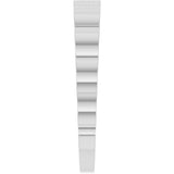 Sterling Silver 3 mm Grooved Tapered Band Size 7