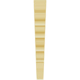 14K Yellow Gold 3 mm Grooved Tapered Band Size 7