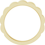 14K Yellow Gold 3 mm Grooved Tapered Band Size 7