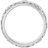 14K White Gold 5 mm Sculptural Band Size 6