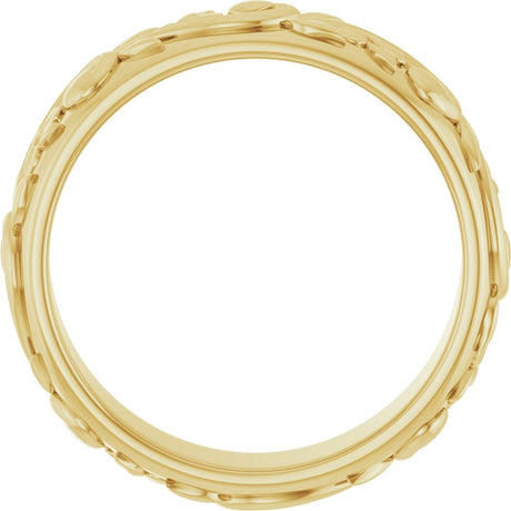 14K Yellow Gold 5 mm Sculptural Band Size 6