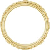 14K Yellow Gold 5 mm Sculptural Band Size 6