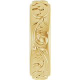 14K Yellow Gold 5 mm Sculptural Band Size 6