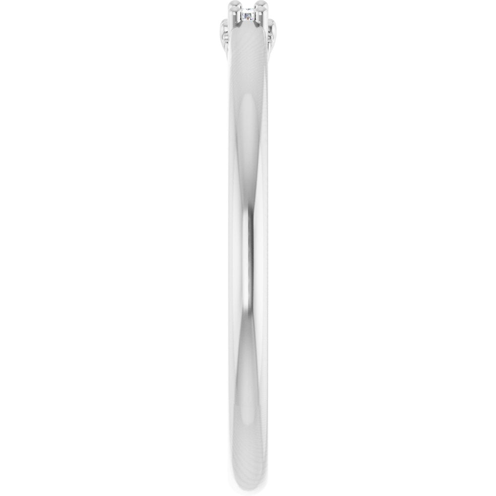 14K White Gold 1/5 CTW Natural Diamond Three-Stone Anniversary Band