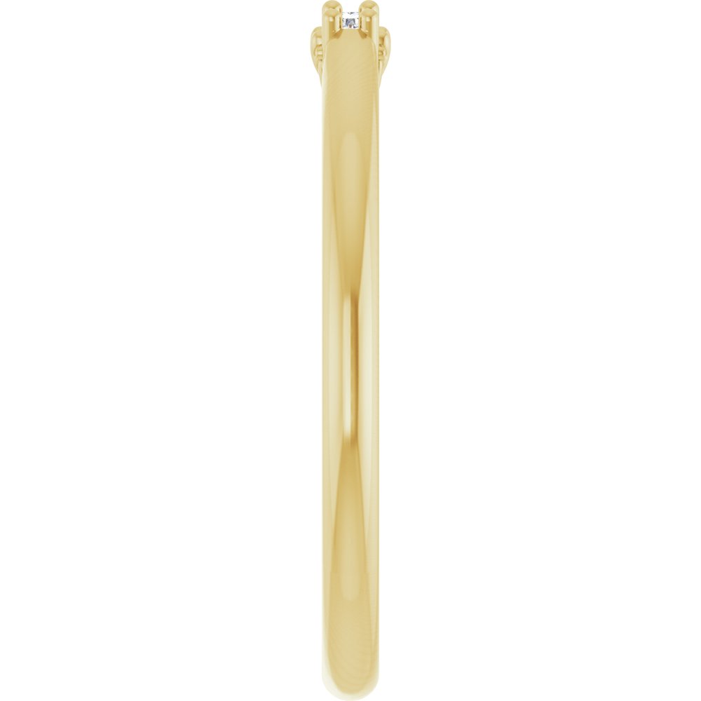 14K Yellow Gold 1/5 CTW Lab-Grown Diamond Three-Stone Anniversary Band
