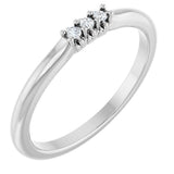 14K White Gold 1/5 CTW Lab-Grown Diamond Three-Stone Anniversary Band