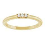 14K Yellow Gold 1/5 CTW Natural Diamond Three-Stone Anniversary Band