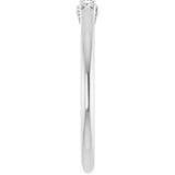 14K White Gold .08 CTW Natural Diamond Three-Stone Anniversary Band