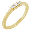 14K Yellow Gold .08 CTW Lab-Grown Diamond Three-Stone Anniversary Band