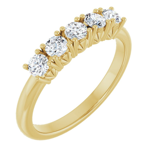 14K Yellow Gold 1/2 CTW Natural Diamond Anniversary Band
