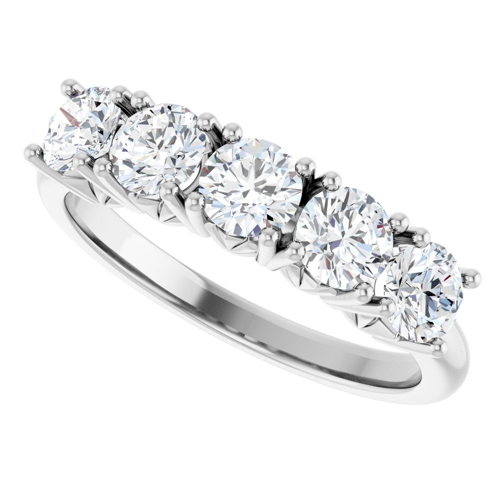 14K White Gold 1 1/5 CTW Lab-Grown Diamond Anniversary Band