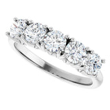 14K White Gold 1 1/5 CTW Lab-Grown Diamond Anniversary Band