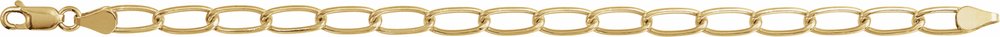 14K Yellow Gold-Filled 5.7 mm Elongated Curb 7" Chain