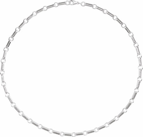Sterling Silver 6 mm Paperclip-Style 18" Chain