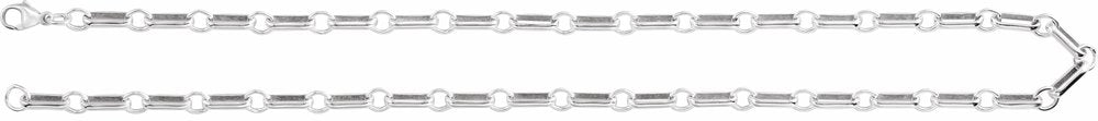 Sterling Silver 6 mm Paperclip-Style 24" Chain