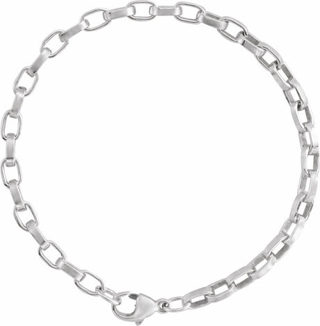 Sterling Silver 4.08 mm Rolo 7" Chain