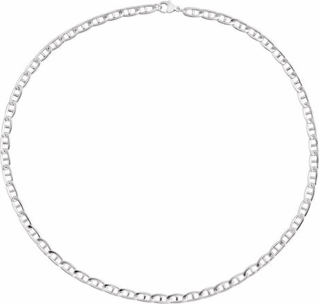 Sterling Silver 5.15 mm Anchor 24" Chain