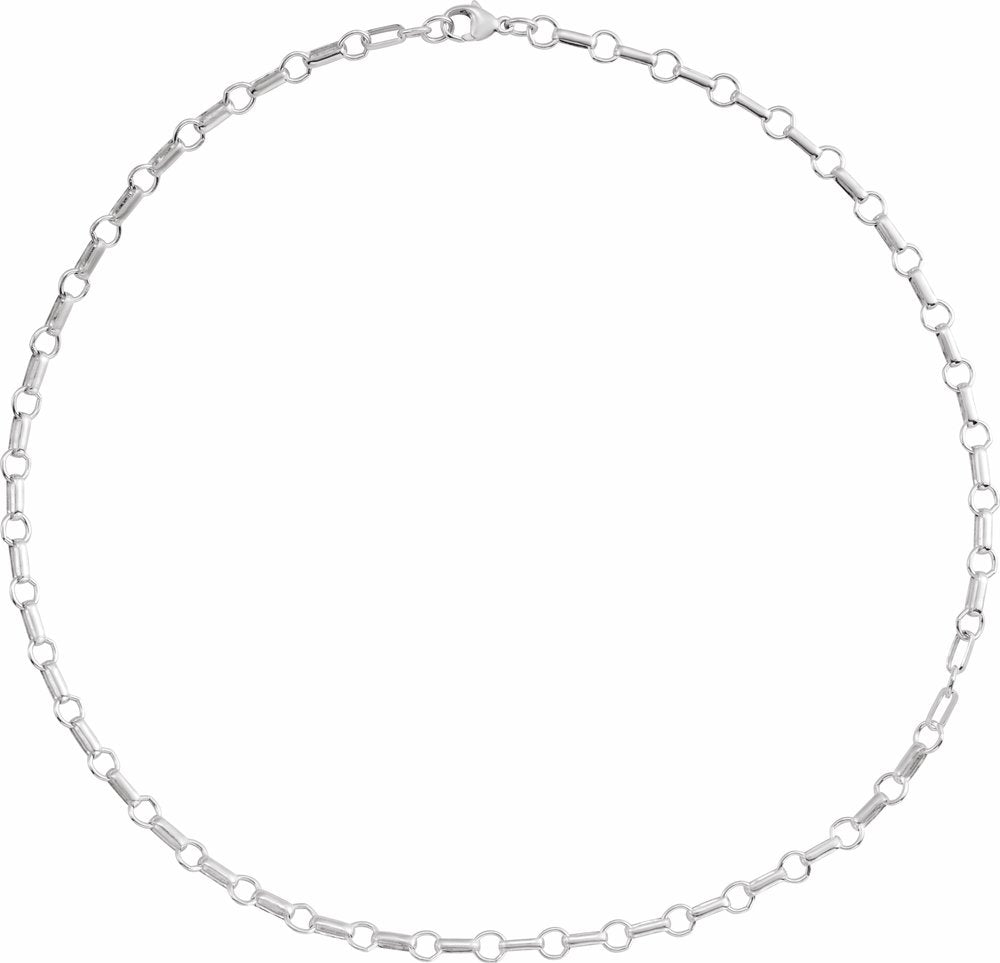 Sterling Silver 5.3 mm Paperclip-Style 24" Chain