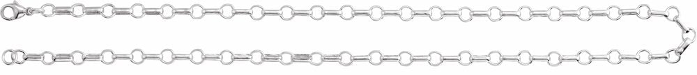Sterling Silver 5.3 mm Paperclip-Style 24" Chain