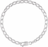 Sterling Silver 5 mm Rolo 7" Chain