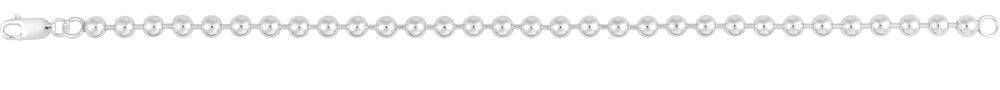 Sterling Silver 4.1 mm Bead 7" Chain