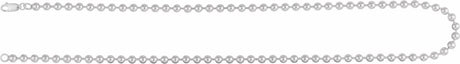 Sterling Silver 4.1 mm Bead 18" Chain