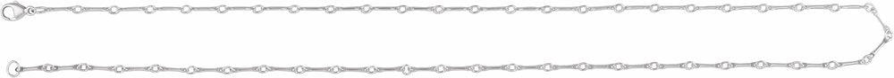 Sterling Silver 2.4 mm Bar 18" Chain