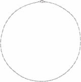 Sterling Silver 2.4 mm Bar 18" Chain